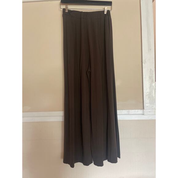 FP BEACH Alia Wide Leg Jersey Knit Pants Java Dark Brown Medium M FREE PEOPLE - Picture 2 of 5